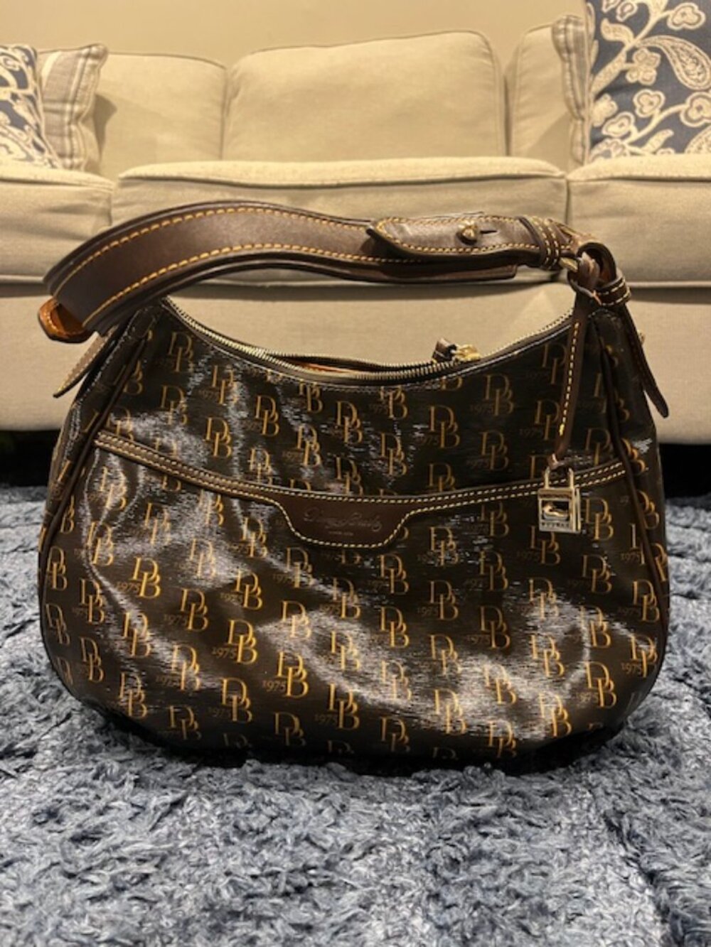 Dooney & Bourke 1975 Collection - Patent Leather Monogram Purse + Wallet Set - Picture 6 of 16